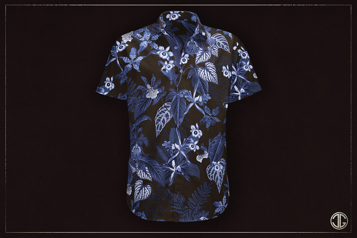 THE ORCHIDS seamless vector pattern, a Pattern Graphic by C & G (Photo 5 of 9)