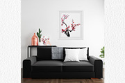 Watercolor clipart of blossom plum, a Decorative Illustration by ViktoriArt (Thumbnail 8 of 11)