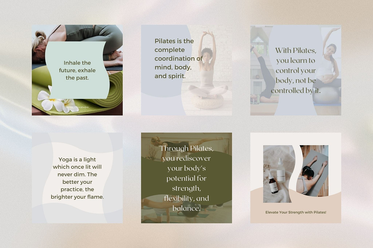 Canva Instagram Templates Yoga, a Social Media Template by Keikoya (Photo 10 of 13)
