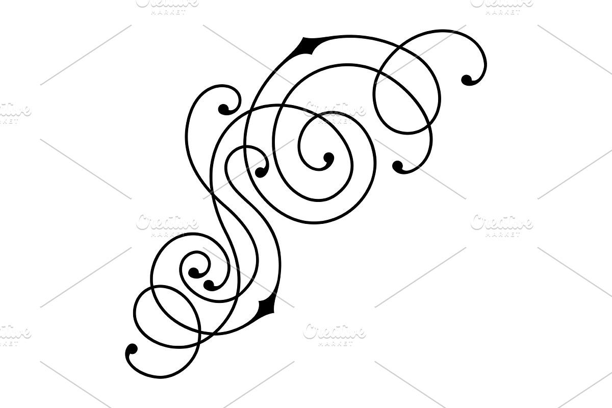 Line curl element., a Decorative Illustration by incomible