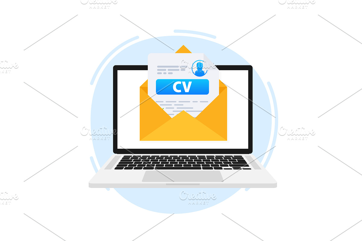 CV fulfilling and sending. Download, an Illustration by UP-Studio