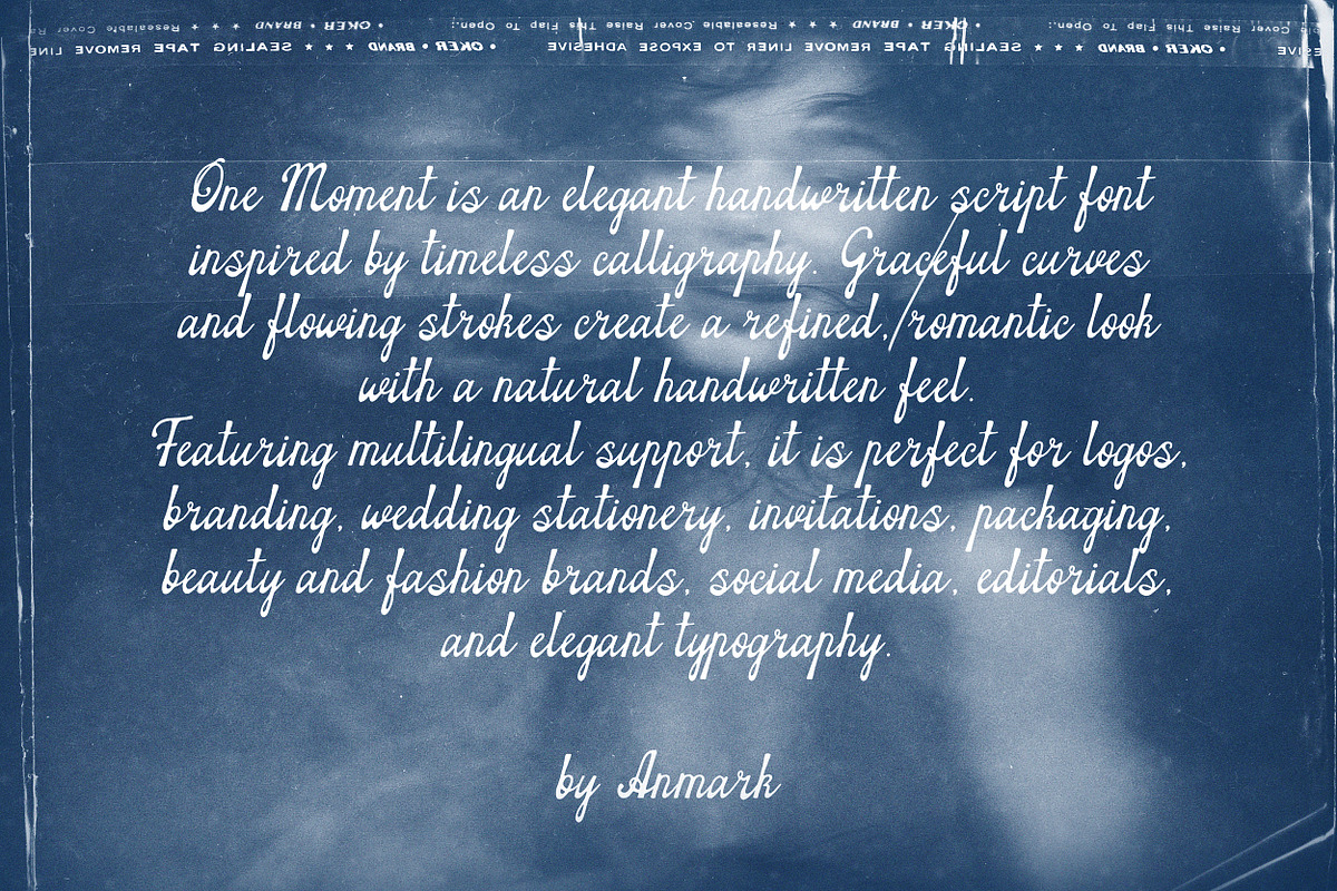 One Moment | Elegant Script Font, a Script Font by AnMark (Photo 5 of 11)