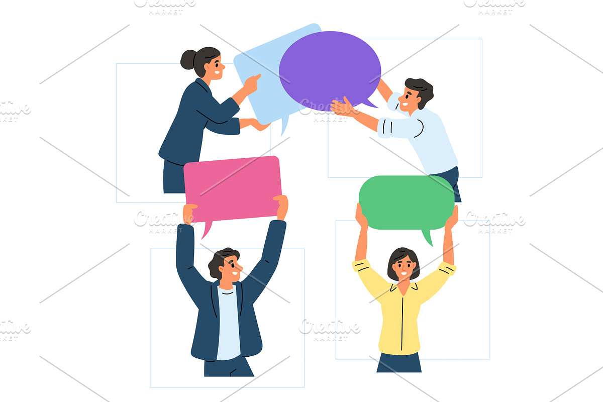Male and female colleagues exchange, a Person Illustration by Vectorbuum
