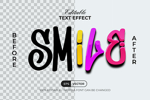 Smile Text Effect Colorful Style