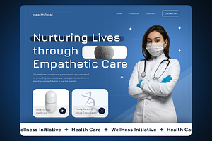 Health Care Site Hero Section Design