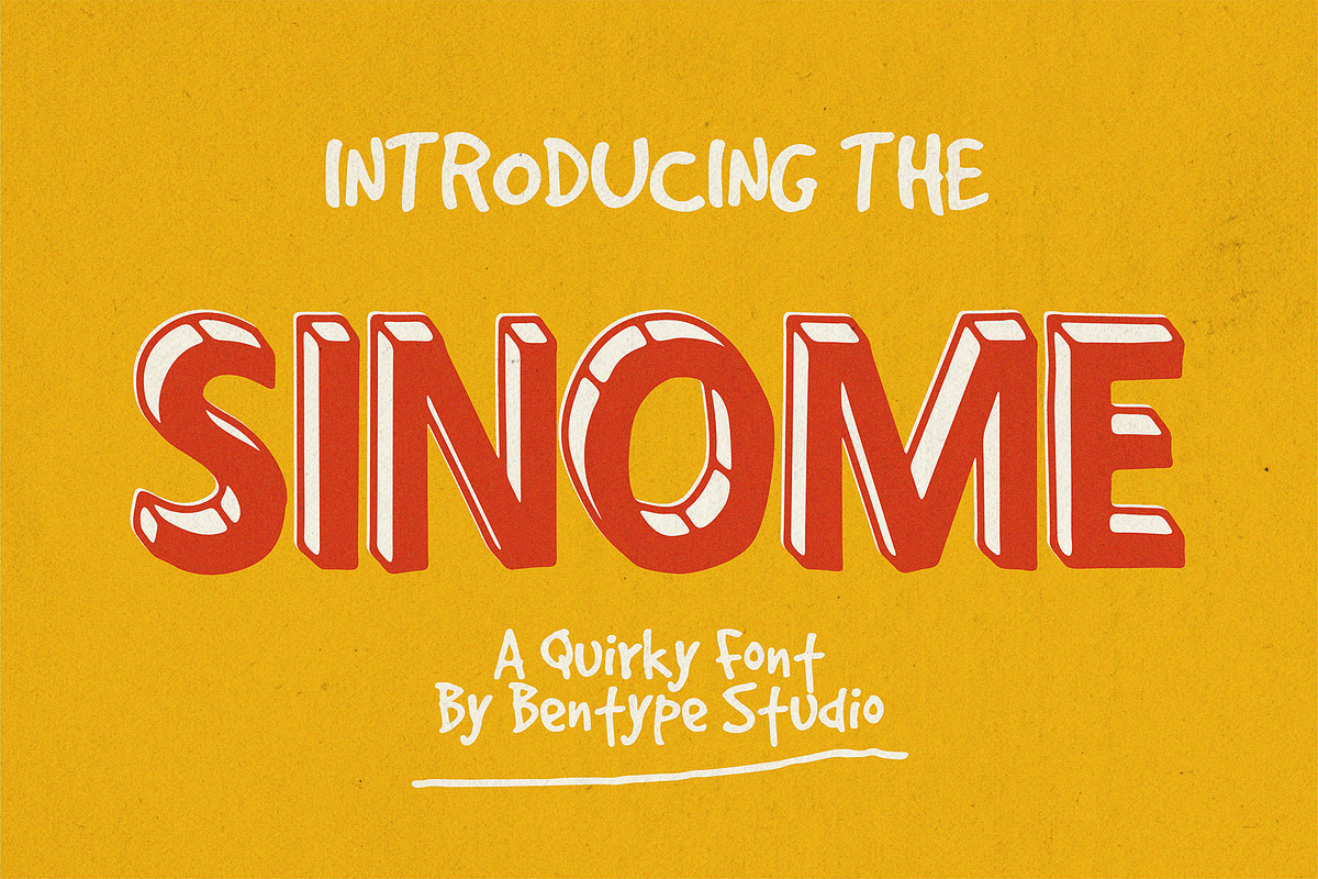 Sinome - Quirky Retro Display Font, a Sans Serif Font by Bentype Studio (Photo 1 of 7)