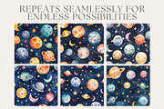 8 Baby Planets Seamless Patterns, a Pattern Graphic by Inknfolly (Thumbnail 2 of 5)