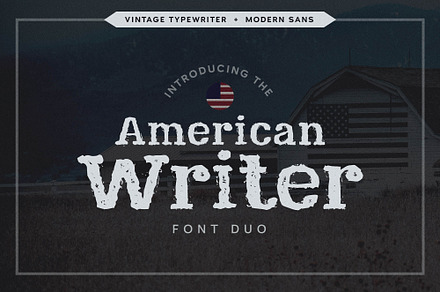 American Writer Vintage Font Duo, a Sans Serif Font by Parker Creative