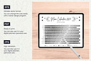 2027 Moon Calendar B&W Southern, a Poster Template by insemar (Thumbnail 4 of 5)