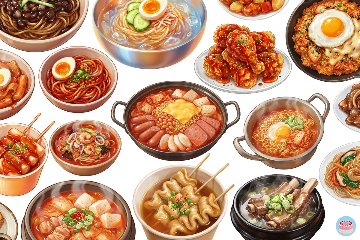 Korean Street Food 43 Clipart Bundle, a Food Illustration by Eyestudio (Photo 2 of 5)
