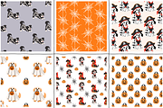 20 Halloween Dogs Seamless Patterns, a Pattern Graphic by Zeukaa (Thumbnail 5 of 10)