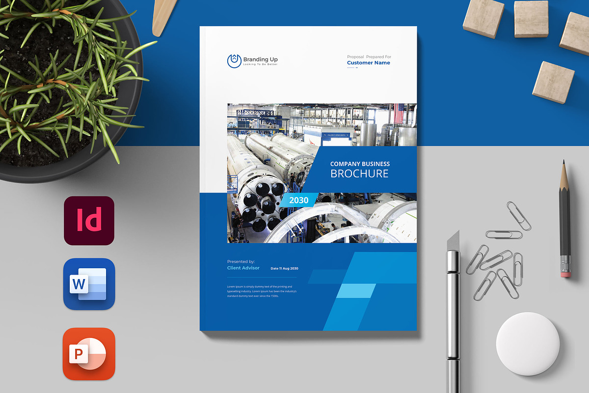 Business Company Profile Template, a Brochure Template by Taiffco (Photo 1 of 8)