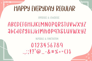 Happy Everyday - Cute Font Duo