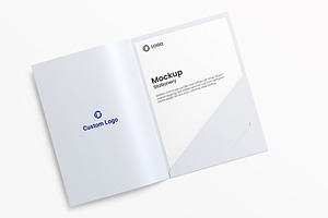 Corporate Stationery Folder Mockup, an Advertising Mockup by graphypix