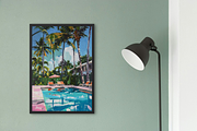Miami Retro Pools Digital Prints, a Decorative Illustration by Rekas Diamond Studio (Thumbnail 3 of 5)