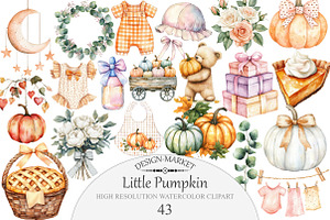 Little Pumpkin Clipart, an Illustration by Design Market