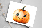 Watercolor Kawaii Spooky Clipart, an Illustration by Canvas Craft (Thumbnail 5 of 7)