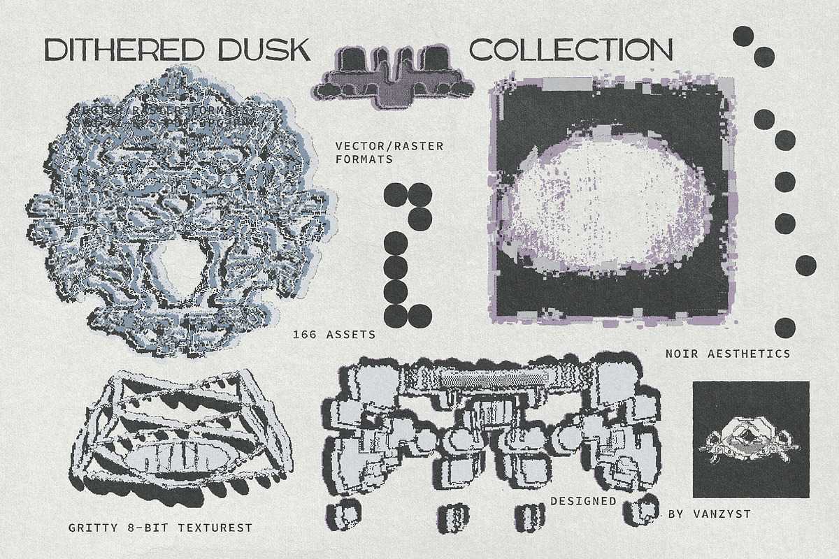 Dithered Dusk Graphic Collection, an Object Graphic by Vanzyst (Photo 6 of 9)