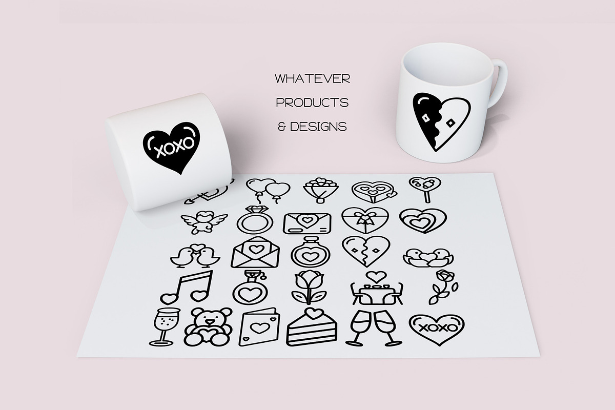 Valentine Icons - Dingbat Font, a Symbol Font by WADLEN (Photo 6 of 7)