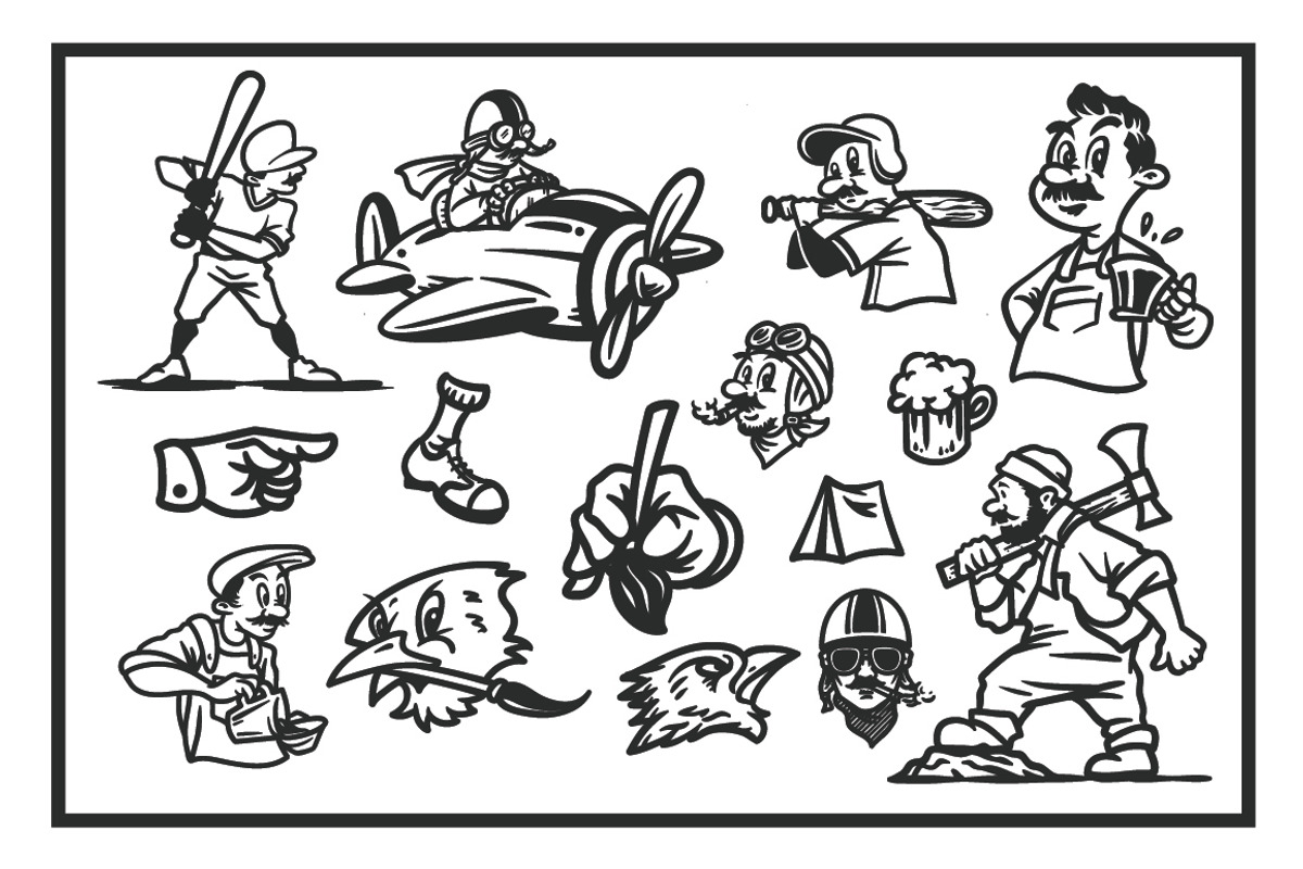 Cartoon Vintage Illustration, an Object Graphic by maghrib (Photo 2 of 5)