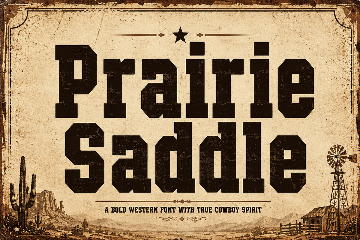 Prairie Saddle, a Slab Serif Font by Wow Magic (Photo 1 of 5)