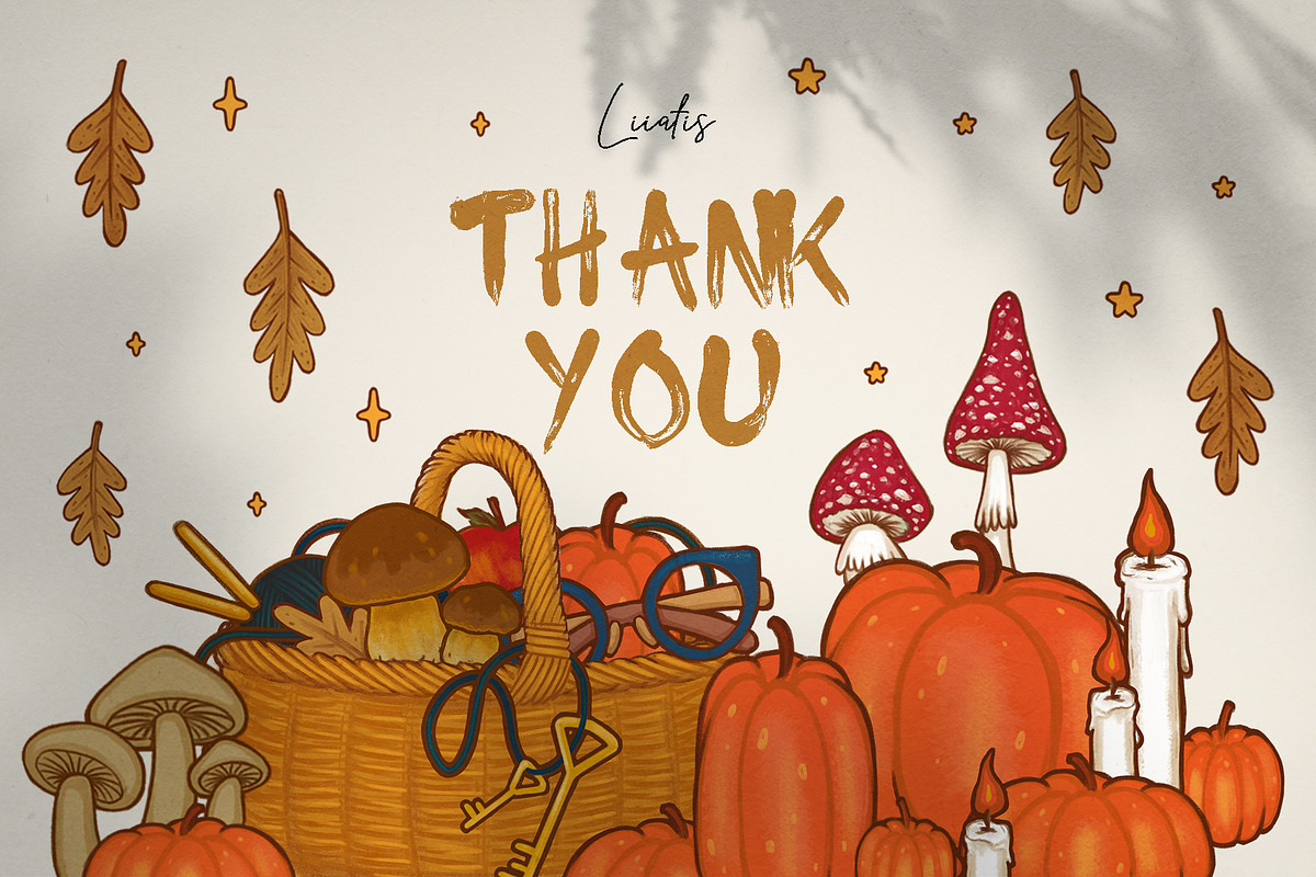 Autumn - seamless pattern & clipart, a Seasonal Illustration by Liiafis (Photo 13 of 13)