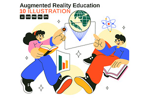 10 Augmented Reality Education, an Education Illustration by denayunebgt