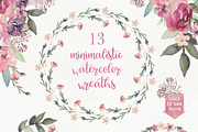 Pink Blush Floral Flower Set, a Decorative Illustration by Veris Studio (Thumbnail 5 of 9)