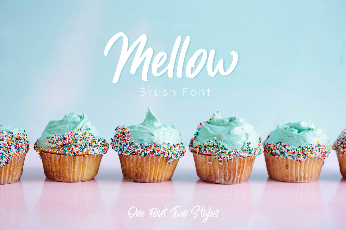 Mellow. Brush Font. Two Styles