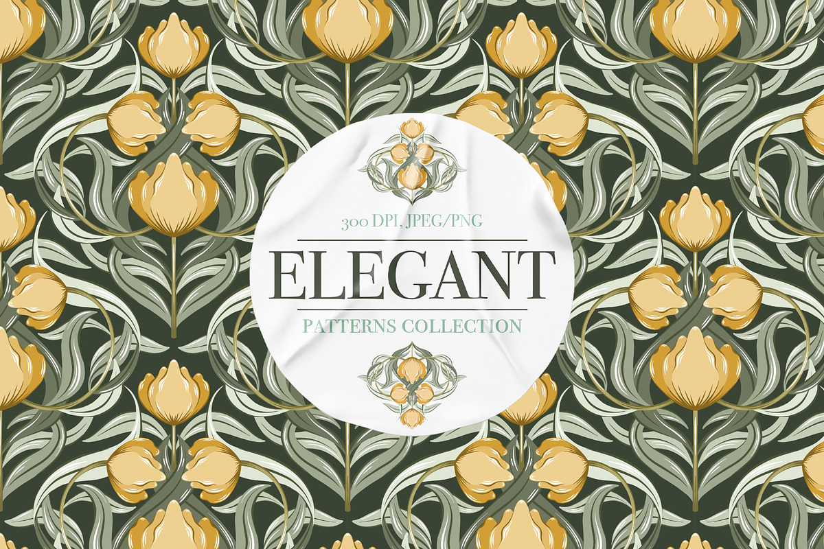 Elegant - patterns collection, a Pattern Graphic by Alina Sh (Photo 1 of 10)