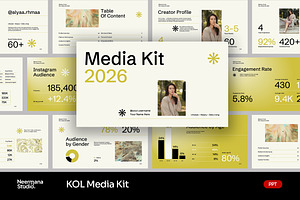 Gradient Minimal KOL Media Kit PPT, a Presentation Template by Neermana