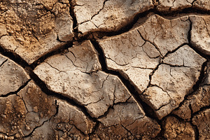 Close up on dry cracked earth banner, a Nature Photo by MistyDay