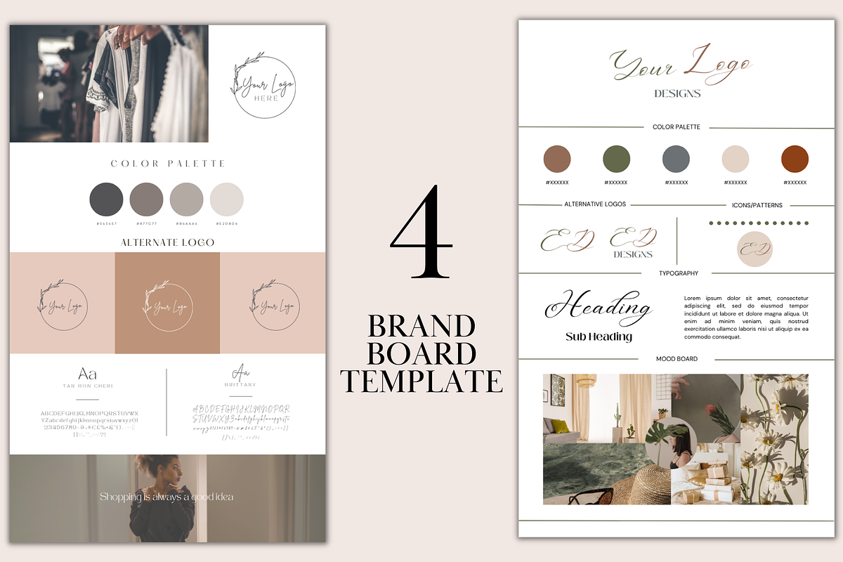 Modest Brand & Mood Board Templates, a Social Media Template by Daily Creative (Photo 4 of 7)