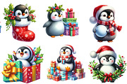 Christmas Penguins Clipart, an Illustration by Designworld (Thumbnail 2 of 5)