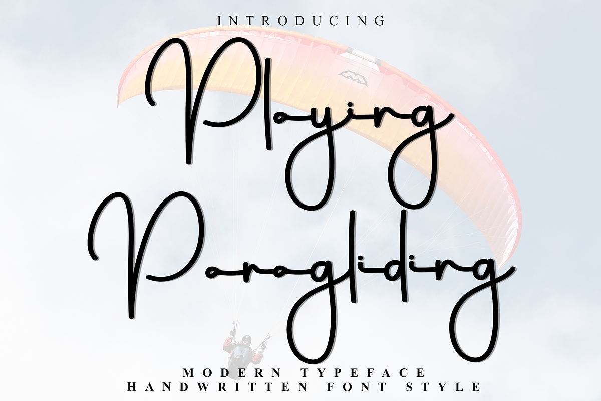 Playing Paragliding, a Handwritten Font by FreshTypeINK (Photo 1 of 8)