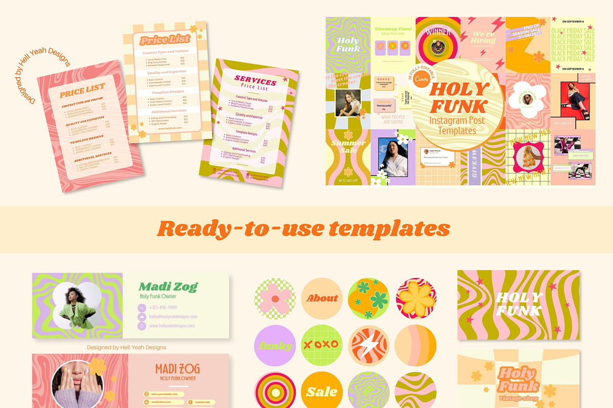Holy Funk Branding Starter Kit, a Social Media Template by Hell Yeah Designs (Photo 6 of 12)