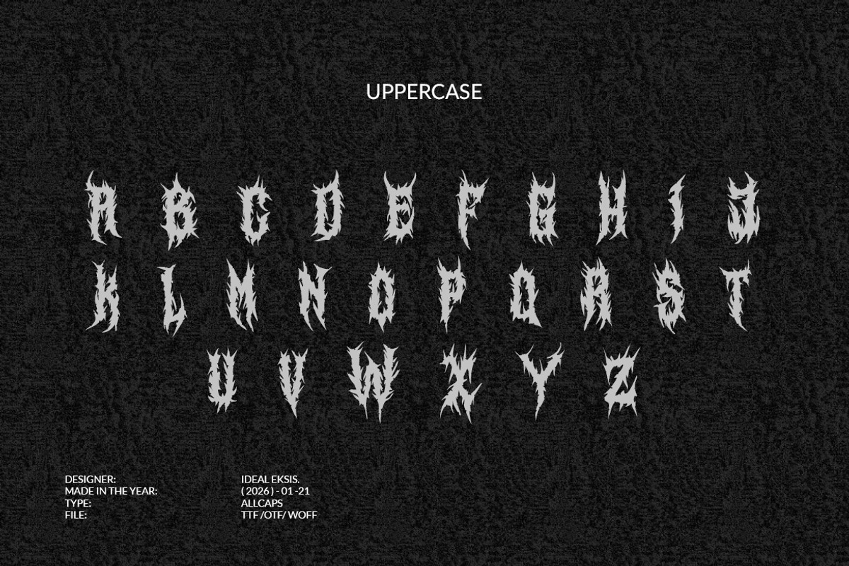 Santone - Metal Font, a Blackletter Font by Ideal Eksis (Photo 2 of 6)