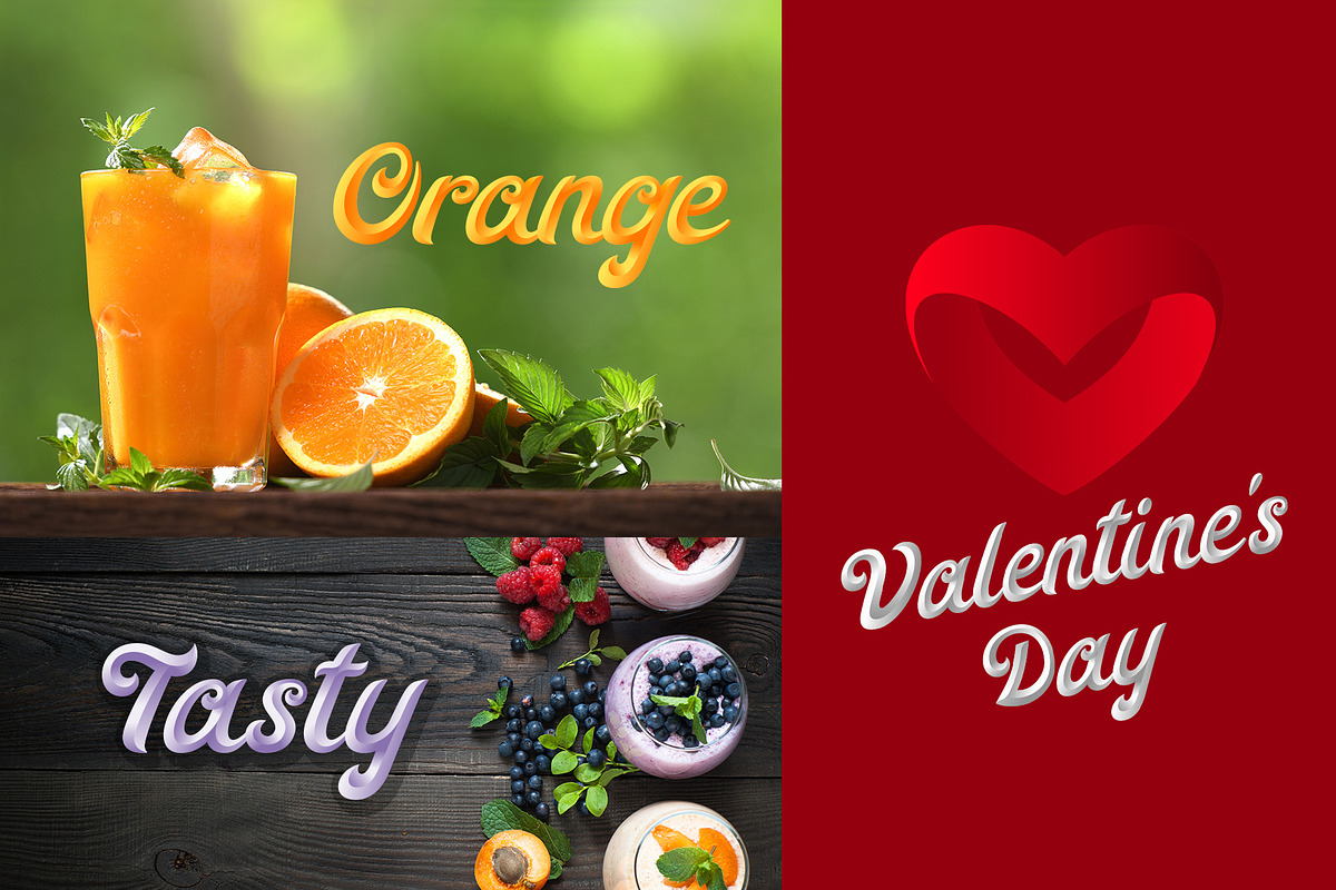 CaliBanto 3D Font, a Script Font by Sentavio (Photo 6 of 6)
