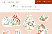 Christmas Cat Line Art Collection, an Object Graphic by Sawango Designs (Thumbnail 4 of 11)