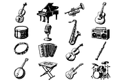 Vintage Music Instruments Collection, an Object Graphic by RT Studio (Thumbnail 2 of 4)