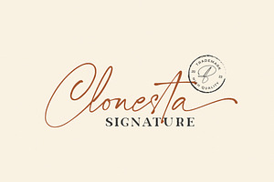 Clonesta - Signature Font