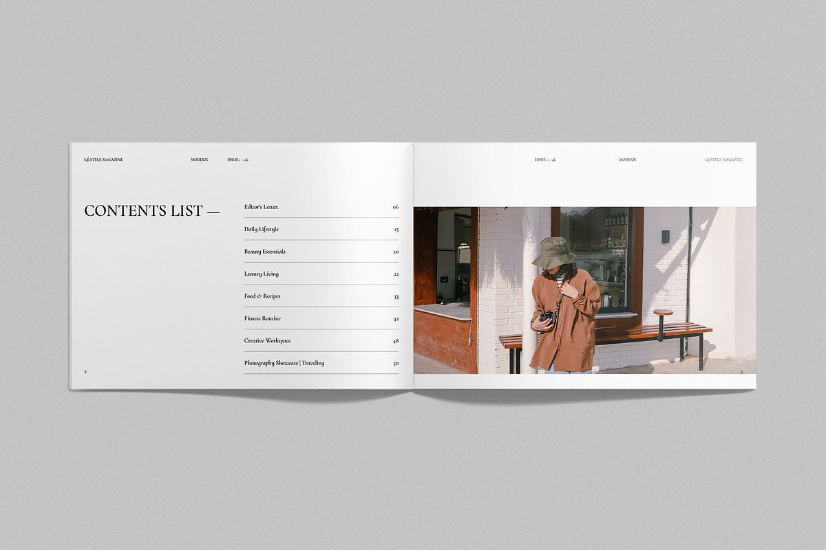 Lifestyle Magazine Template, a Magazine Template by ElvinPrint (Photo 4 of 13)