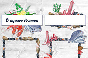 Watercolor sea food and spices, a Food Illustration by Darka_Podarka (Thumbnail 2 of 8)