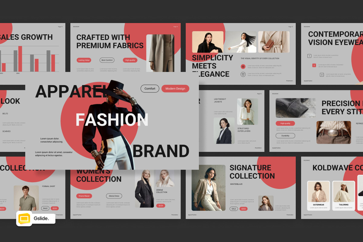 Apparel Fashion Brand Google Slides, a Presentation Template by Loin Studio (Photo 1 of 4)