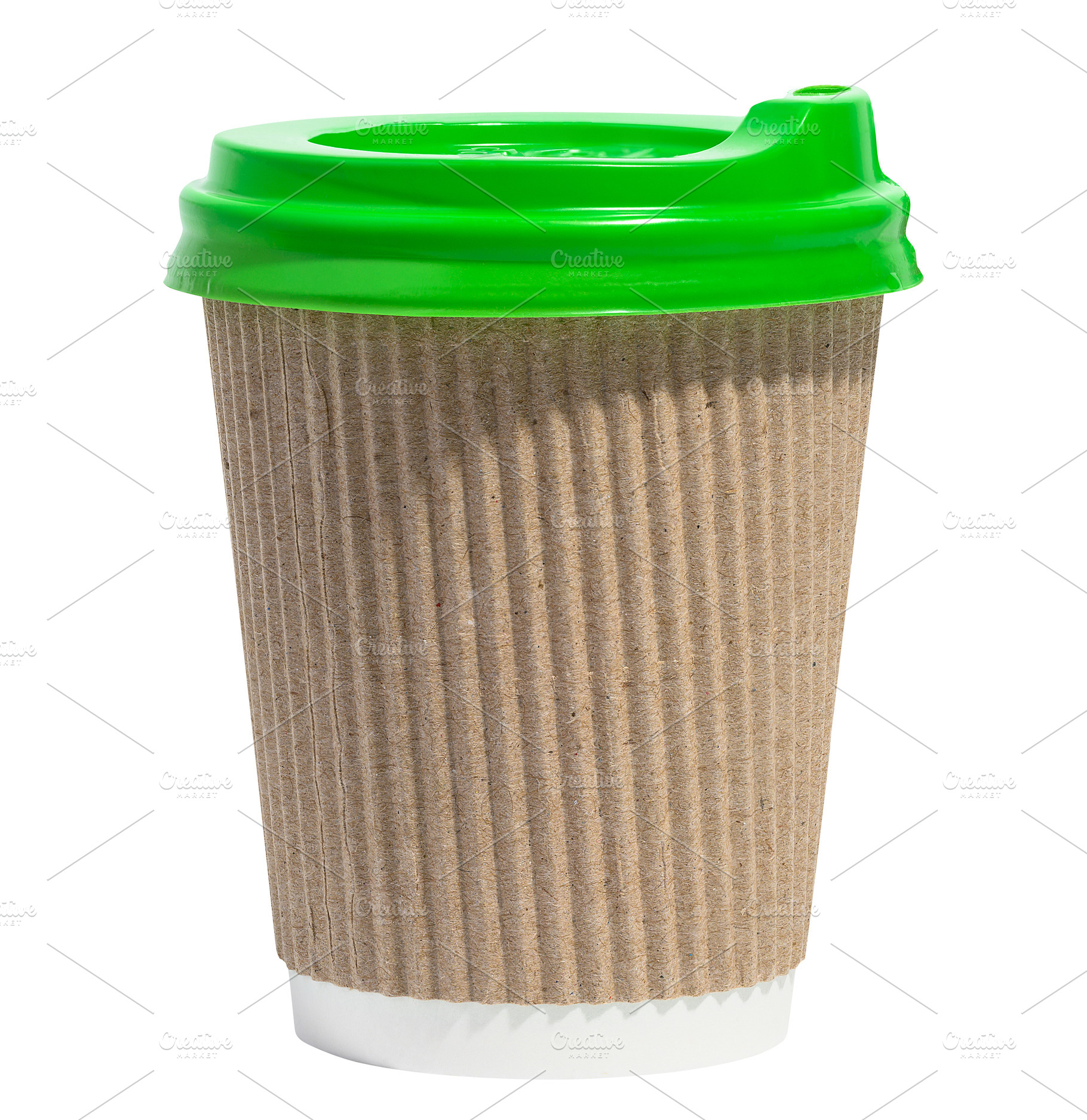 Empty brown paper disposable cup on a isolated background, a Food & Drink Photo by ndanko