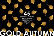 GOLD NATURE on black, a Pattern Graphic by xgart (Thumbnail 1 of 6)