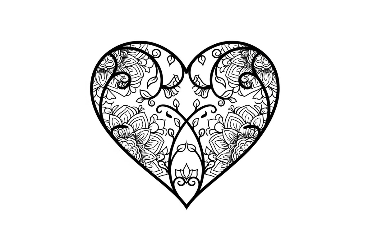 Ornamental Heart Silhouette Bundle, an Illustration by jahid234 (Photo 22 of 31)