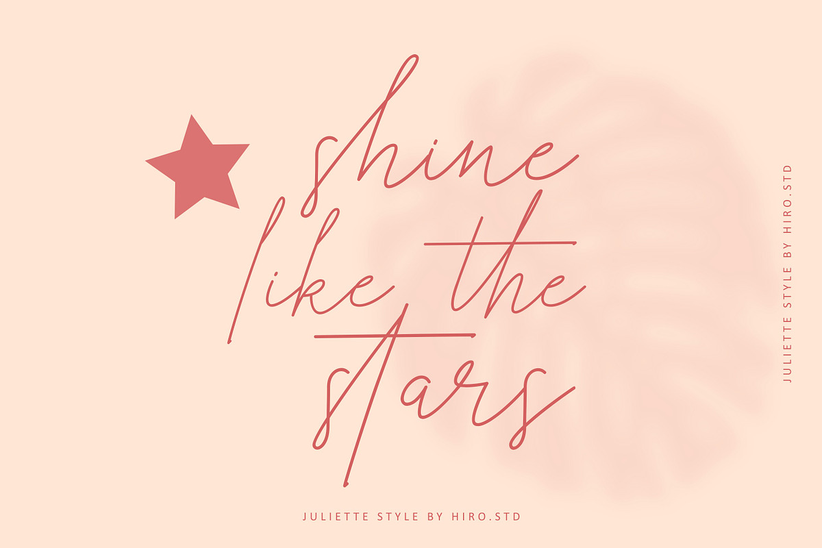 Juliette Style - Monoline Font, a Sans Serif Font by HIRO.std (Photo 3 of 11)