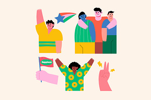 Cream Day Of Happiness Illustration, a Healthcare Illustration by graphicook