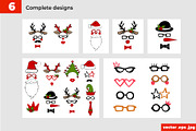 Christmas Photo Booth Props Set & A4, an Icon by Sopelkin (Thumbnail 3 of 5)